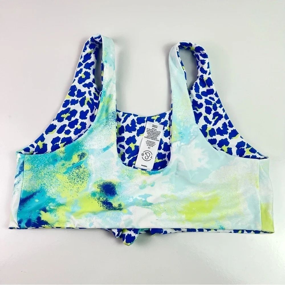 Treasure and Bond Girls Swim Top Reversible Sz 16